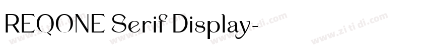 REQONE Serif Display字体转换